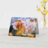 Carte Une Fleur De Sakura De Charme Sur Une Brindille Au (Fleur jaune)