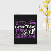 Carte Une Fois Un Patient Cancer Maintenant Un Survivant (Fleur jaune)