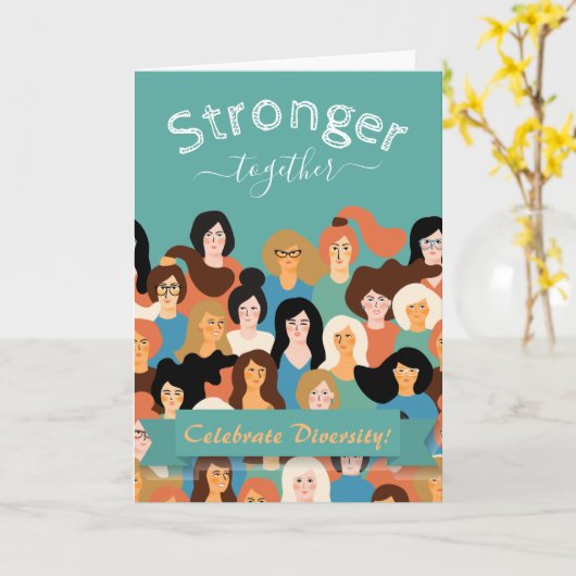Carte Une force commune pour célébrer la diversité (Fleur jaune)
