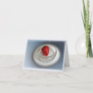 Carte Une fraise dans une tasse