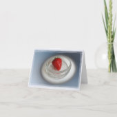 Carte Une fraise dans une tasse (Devant)