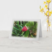 Carte Une framboise mûre (Fleur jaune)