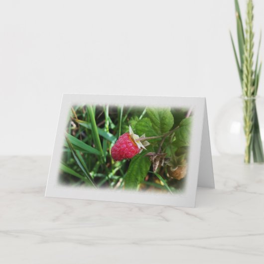 Carte Une framboise mûre (Devant)