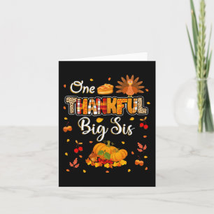 Carte Une grande sœur reconnaissante feuilles d'automne