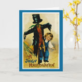 Carte Une Halloween joyeuse (Fleur jaune)