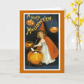 Carte Une Halloween joyeuse (Fleur jaune)