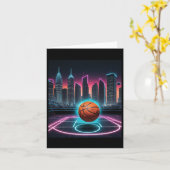 Carte Une image sur le thème du basket-ball présentant u (Fleur jaune)