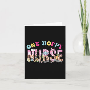 Carte Une infirmière Hoppy Leopard Fun Nurse Pâques Jour