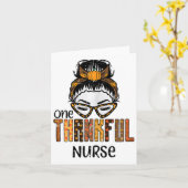 Carte Une Infirmière Remerciée Leopard Bun Thanksgiving  (Fleur jaune)