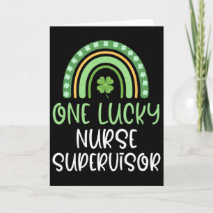 Carte Une infirmière superviseure chanceuse St. Patrick'