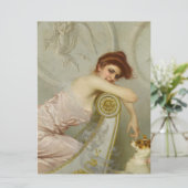 Carte Une Jeune Dame À La Mode Qui A Blessé Son Chien Ch (Debout devant)