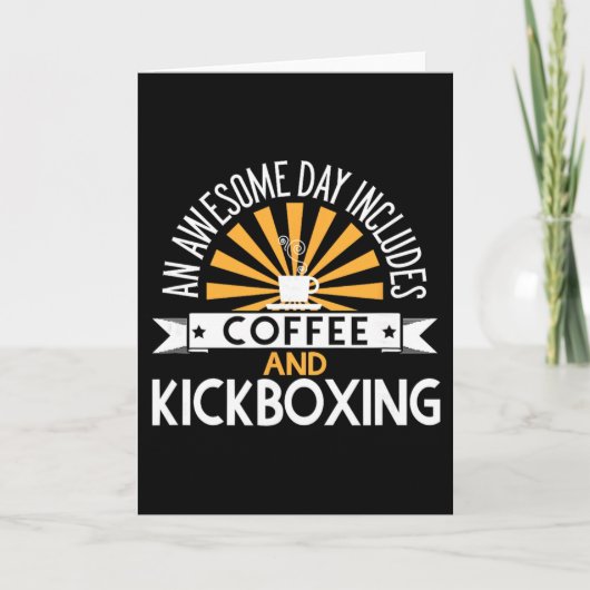 Carte Une journée géniale comprend du café et du kickbox (Devant)