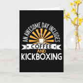 Carte Une journée géniale comprend du café et du kickbox (Fleur jaune)