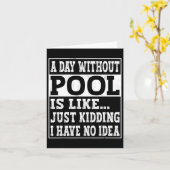 Carte Une Journée Sans Billard, C'Est Comme... Drôle Poo (Fleur jaune)