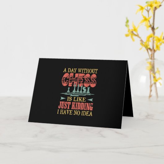 Carte Une journée sans échecs est comme juste rigoler (Fleur jaune)