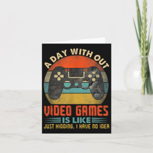 Carte Une Journée Sans Jeux Vidéos Amusants Joueurs Joue