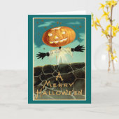 Carte Une joyeuse Halloween (Fleur jaune)