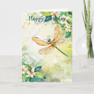 Carte Une libellule de printemps