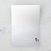 Carte Une magnifique Silhouette de Mère & Fils à la Plag (Intérieur)