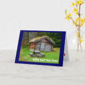 Carte Une maison en montagne (Fleur jaune)