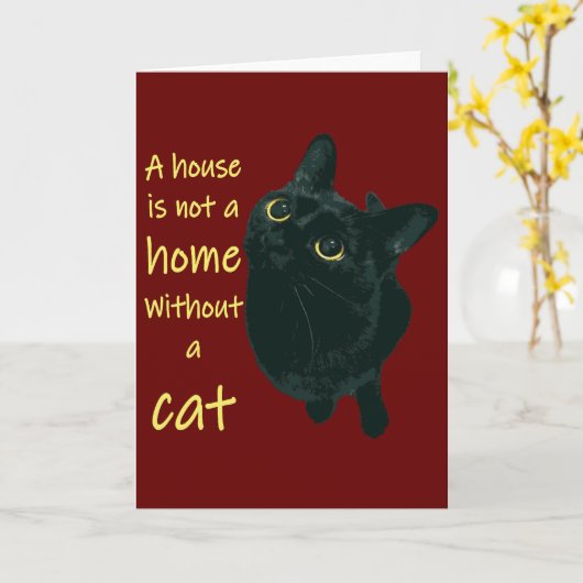 Carte Une maison n'est pas un foyer sans citation de cha (Fleur jaune)