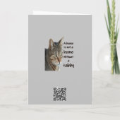 Carte Une Maison N'Est Pas Une Maison Sans Tabby Cat (Dos)