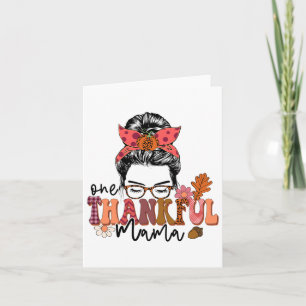 Carte Une Mama Gentil Drôle Mâle Mâle Bun Automne Que
