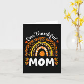 Carte Une Maman Merci Thanksgiving Rainbow Fall Leopard (Fleur jaune)