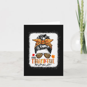 Carte Une Maman Reconnaissante Bun Messy Léopard Maman A