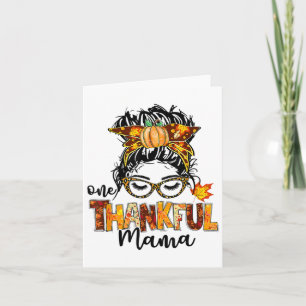 Carte Une Maman Reconnaissante Nœud Cheveux en Désordre