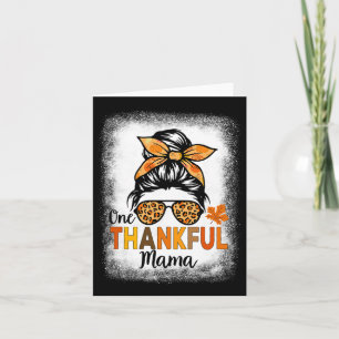 Carte Une maman Remercieuse Thanksgiving Women Messy Bun