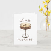 Carte Une Mariée Dans Un Petit Bit Bride Funny Martini B (Fleur jaune)