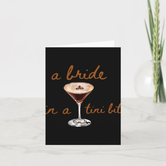 Carte Une Mariée Dans Un Style Café Tini Bit (Devant)