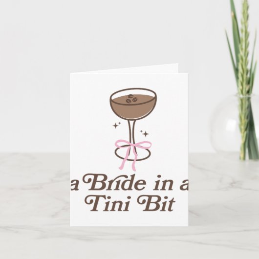 Carte Une Mariée Dans Un Tini Bit Tail Bow Coquette Bach (Devant)