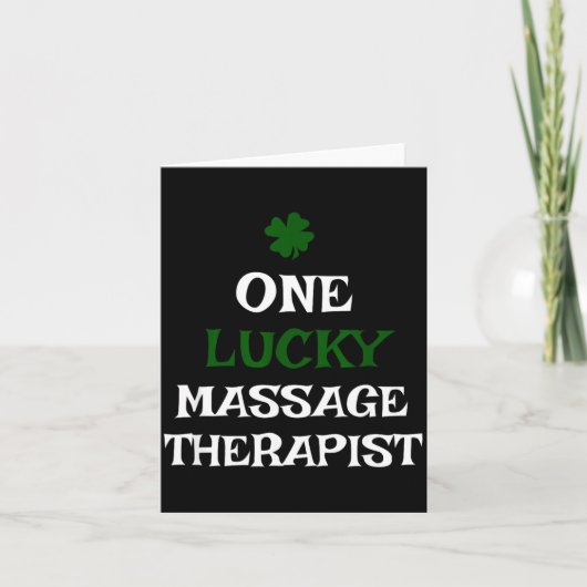 Carte Une masseuse chanceuse jour de la saint patrick ir (Devant)