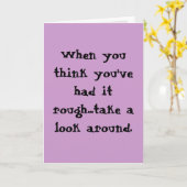 Carte Une Mauvaise Journée (Fleur jaune)