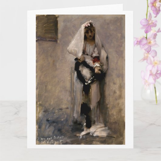 Carte Une mendiante parisienne, John Sargent 1880 (Orchidée)
