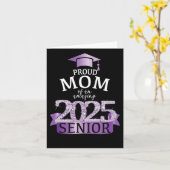 Carte Une mère fière de la promotion 2025 I Célébration  (Fleur jaune)