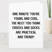 Carte Une minute, tu es jeune et cool, Anniversaire drôl (Devant)