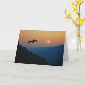 Carte Une montée d'aigles au fullmoon (Fleur jaune)