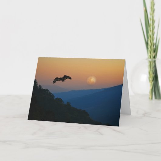 Carte Une montée d'aigles au fullmoon (Devant)