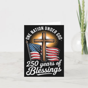 Carte Une nation sous Dieu 250 ans 250e anniversaire