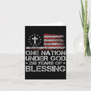 Carte Une nation sous Dieu 250 ans 250e anniversaire