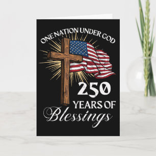 Carte Une nation sous Dieu 250 ans 250e anniversaire U