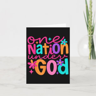 Carte Une nation sous Dieu, Jésus Bible Croix Patriotiqu