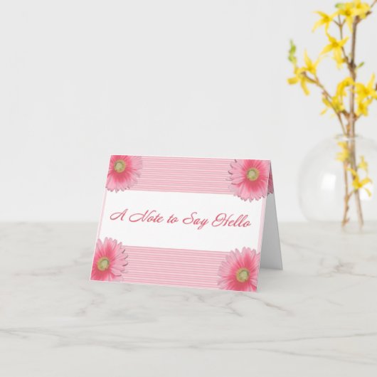 Carte Une note à dire bonjour (Fleur jaune)