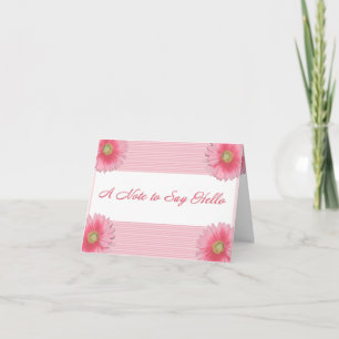 Carte Une note à dire bonjour