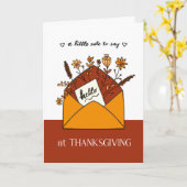 Carte Une note d'action de grâces pour dire Bonjour avec (Fleur jaune)