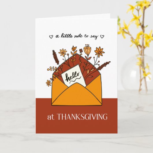 Carte Une note d'action de grâces pour dire Bonjour avec (Fleur jaune)