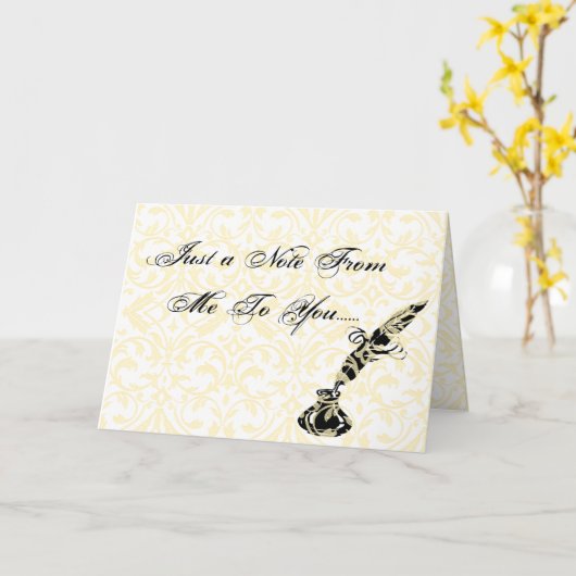 Carte Une note pour vous…. (Fleur jaune)